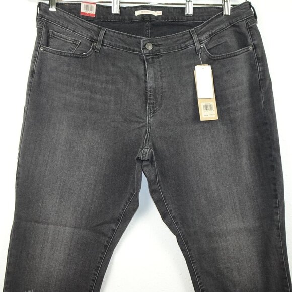Levi's 711 Skinny Jeans Women's Plus Size 24W Gray Stretch Denim - Picture 2 of 12